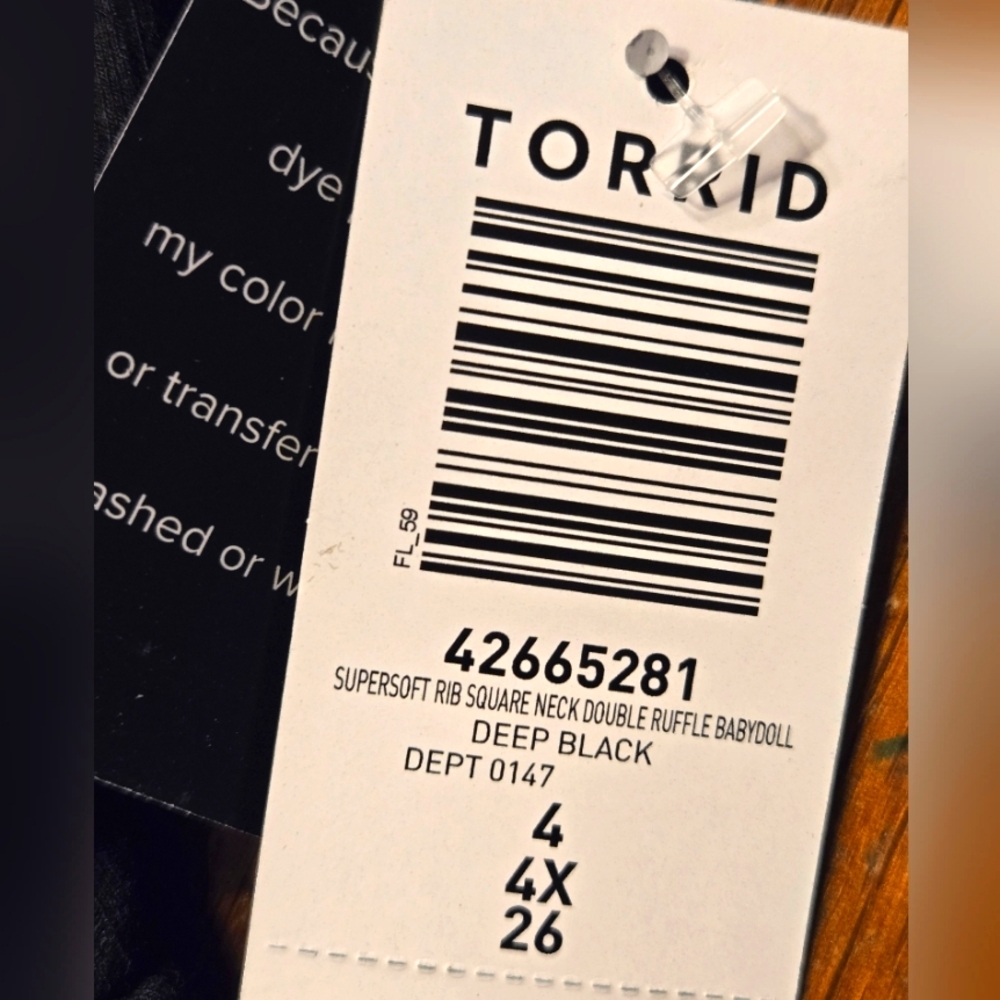 Torrid Ribbed Knit Ruffle Sleeve Top 4X - Picture 3 of 8